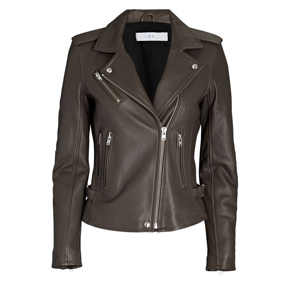IRO Jackets & Blazers - IRO Newhan Brown Lamb Leather Biker Moto Jacket Size 38/ US 6 NWT Retail $1345